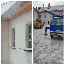 В администрации Киселевска своевременно реагируют на жалобы, связанные с несвоевременной очисткой от снега и сосулек