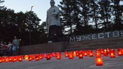 В городе Киселевске на площади «Мужеству Посвящается» зажгли «Огненную картину»
