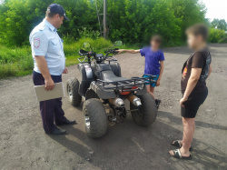 В Прокопьевске инспекторы ГИБДД провели рейд по пресечению нарушений водителями мототехники