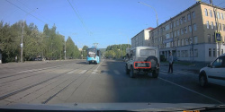 В Новокузнецке по материалам «Мобильного патруля» полицейские привлекли к ответственности водителя, который едва не сбил пешехода
