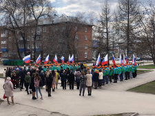 Акция "Георгиевская ленточка" проходит в Киселевске (ВИДЕО)