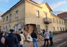 В Киселевске рухнула стена жилого дома (ВИДЕО)