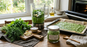 Пока зелень свежая — готовлю зеленую соль: ароматнее и вкуснее, чем с грядки — приправы не использую