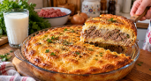 1 стакан кефира в фарш: готовлю мясной пирог без раскатки — начинки много, теста почти не чувствуется