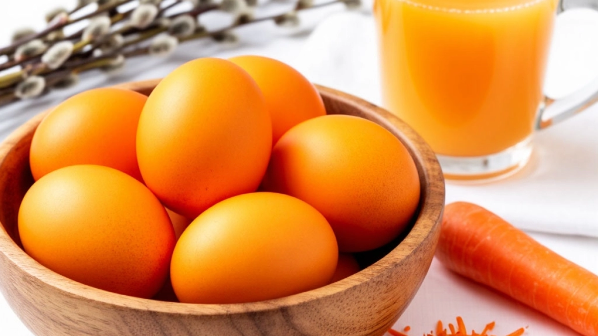 Как покрасить яйца в нежно-оранжевый цвет без химии: простой способ с морковкой к Пасхе