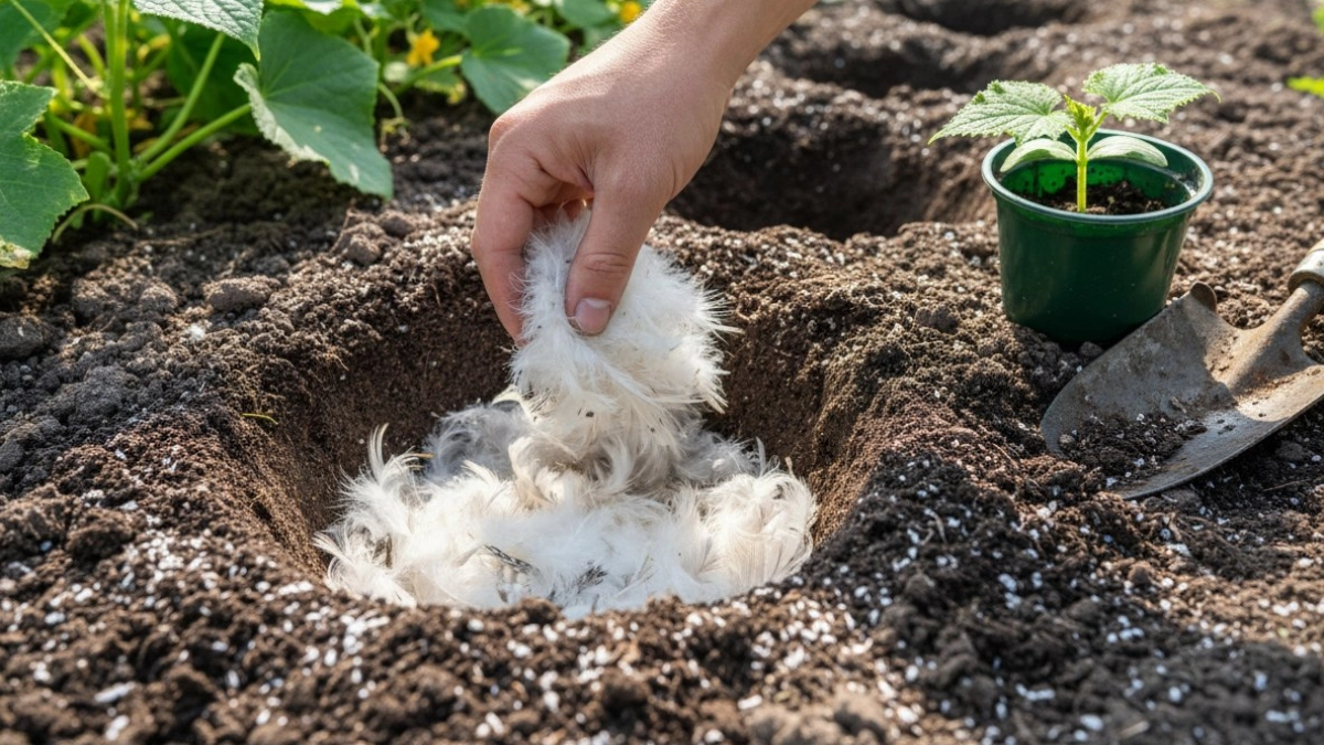 Перья в лунку при посадке огурцов — бред или реальная польза: разбираем нашумевший лайфхак, который заставил спорить бывалых огородников