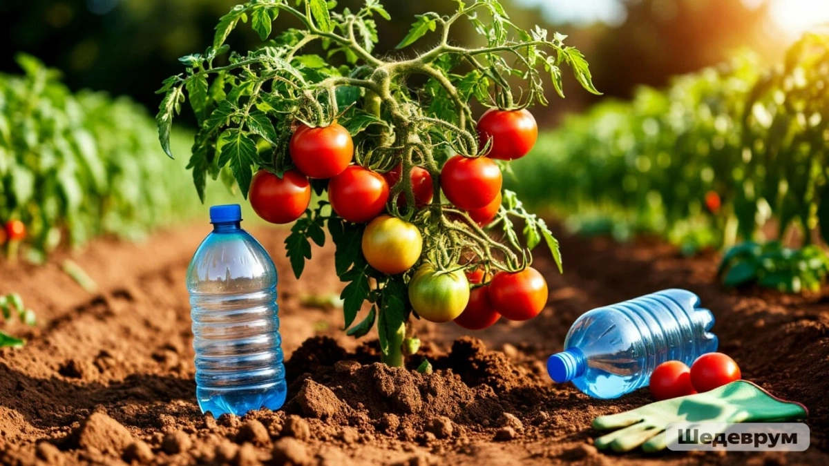 Вставила по 1 бутылке в каждую лунку - томаты "бомбят" до 8 кг с куста: лучшее спасение от гнили и белокрылки