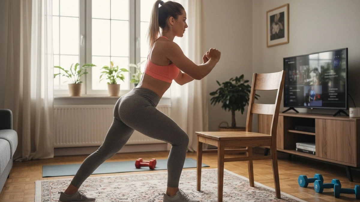 Фигура "песочные часы" вместо ненавистных боков: 1 золотое упражнение со стулом для осиной талии