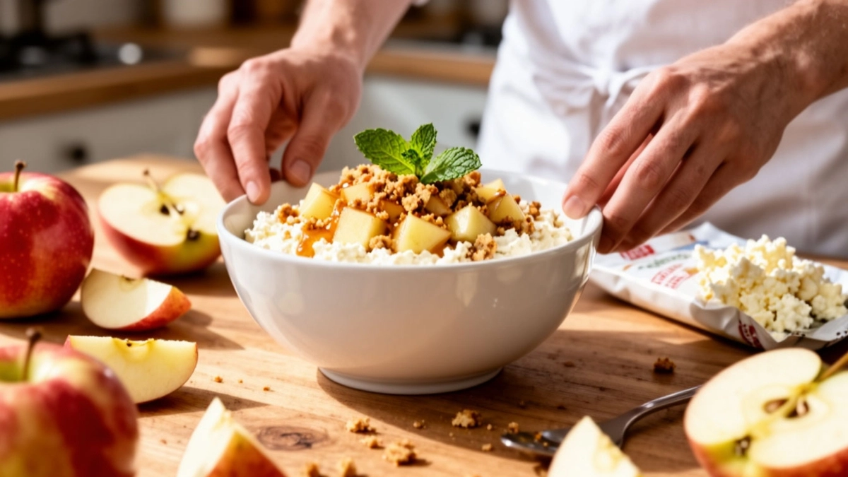 1 яблоко и пачка творога — и всего 8 минут в микроволновке: семья уплетает на завтрак без остатка и просят добавки