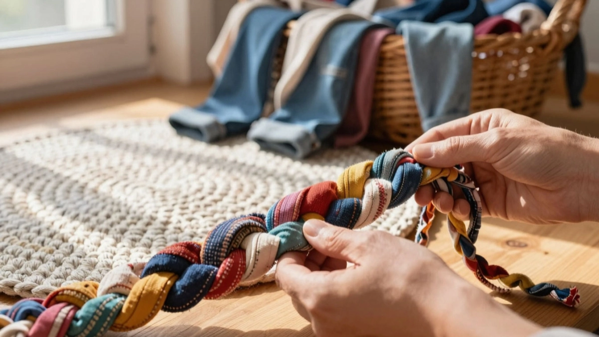 Старые вещи и веревки берегу как зеницу ока — плету коврики: простая методика, которая каждой знакома с детства