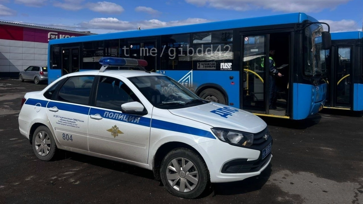В Кузбассе инспекторы наказали водителя пассажирского автобуса за выезд на встречку