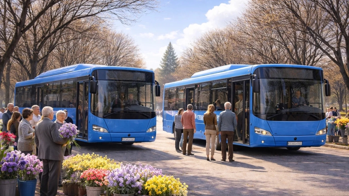 На Радоницу в Киселёвске пустят дополнительные автобусы до кладбищ