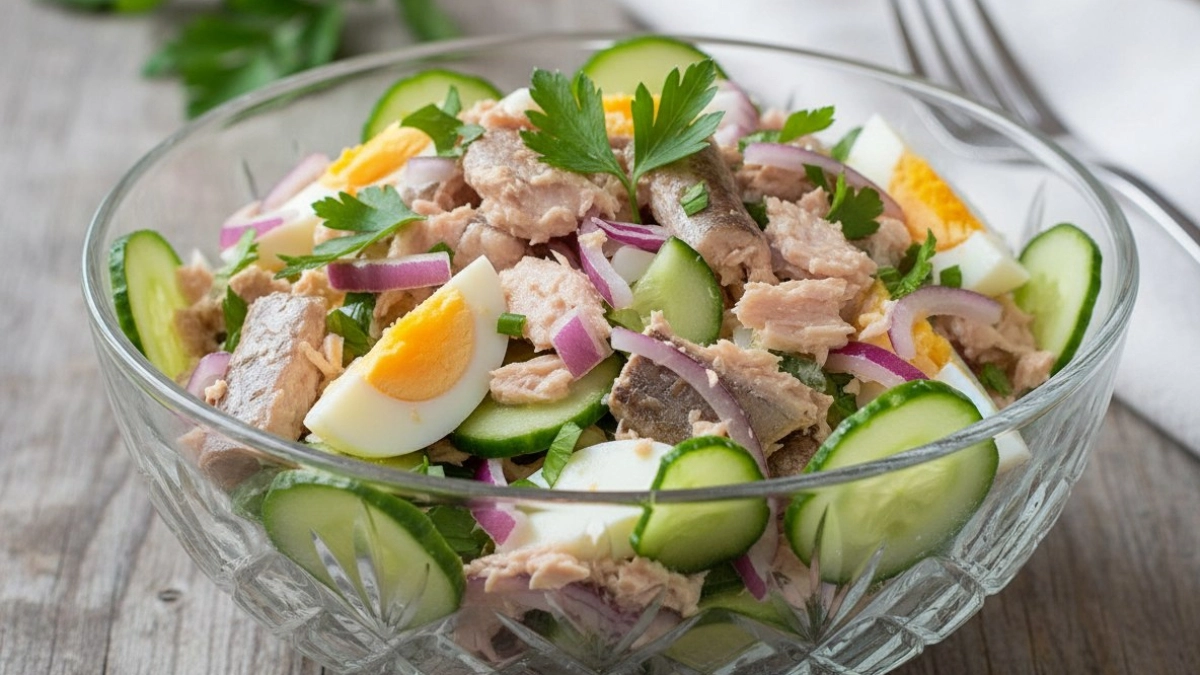 До сих пор вкуснее ничего не придумали: советский салат с сайрой — актуальный рецепт на все времена