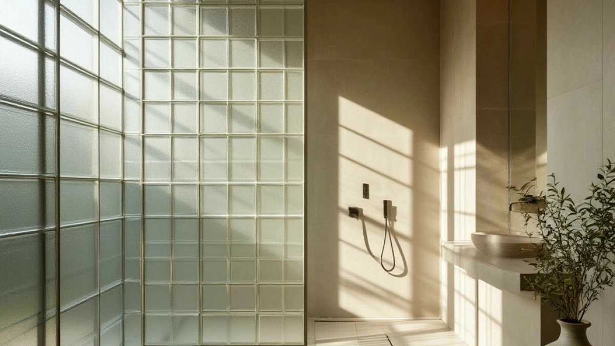 Душевые кабины уже уходят в далекое прошлое: дизайнеры возвращают советские стеклоблоки