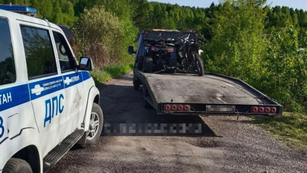 В Кемеровской области задержали подростков на квадроцикле и питбайке  