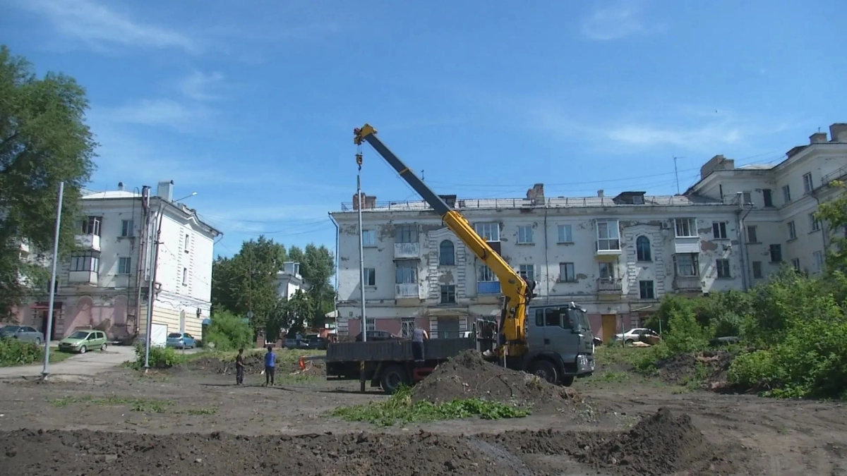 Киселевский сквер оборудуют системой уличных фонарей