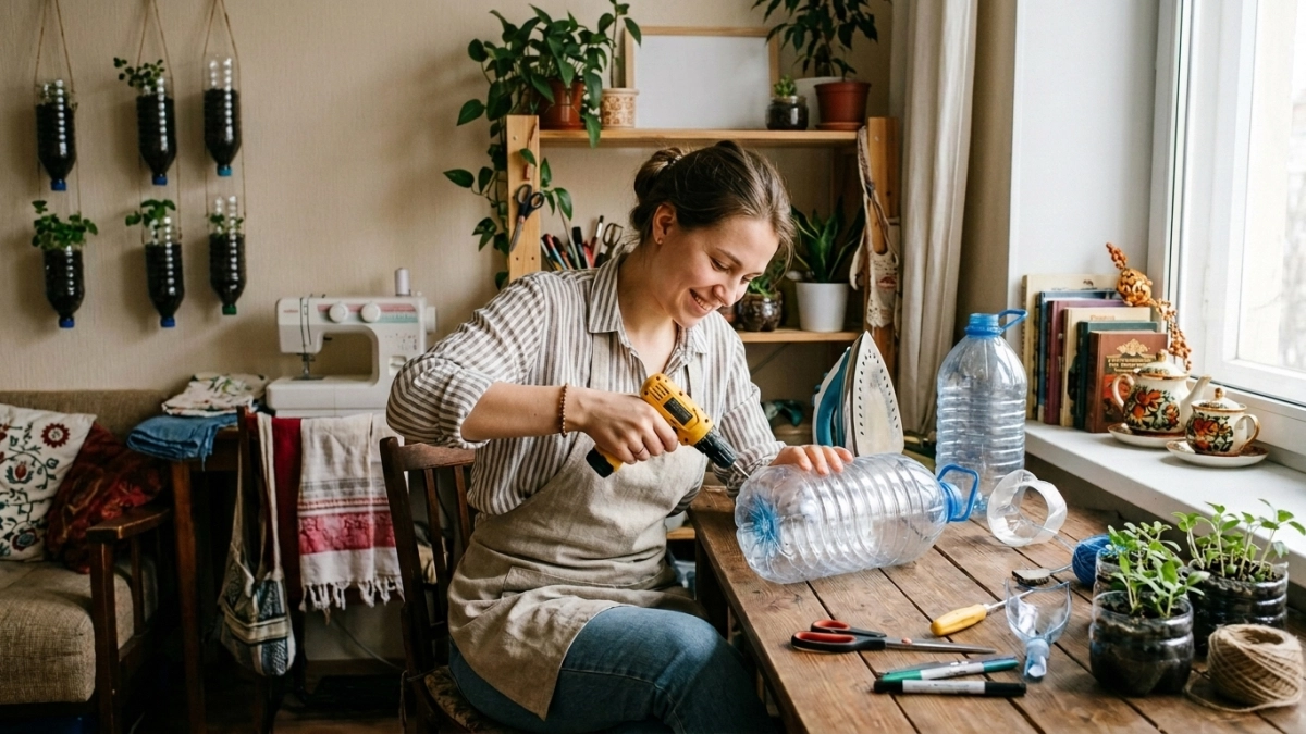 Старые пластиковые бутылки — золотая жила: 8 полезных поделок для кухни и огорода