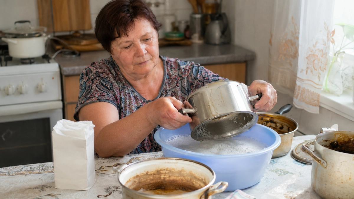 Полпачки соды — и кастрюли снова как из магазина: ничего тереть не нужно — советский бабушкин рецепт