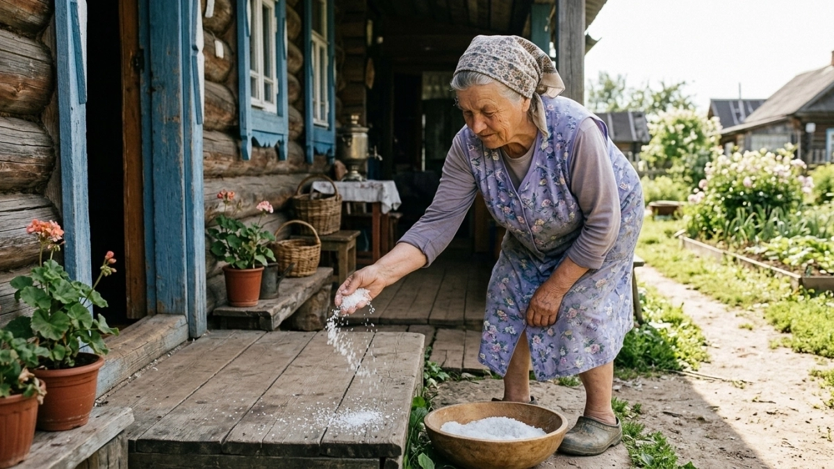 Насыпьте соль у порога и живите спокойно: вот почему это важно — древняя мудрость удивляет актуальностью