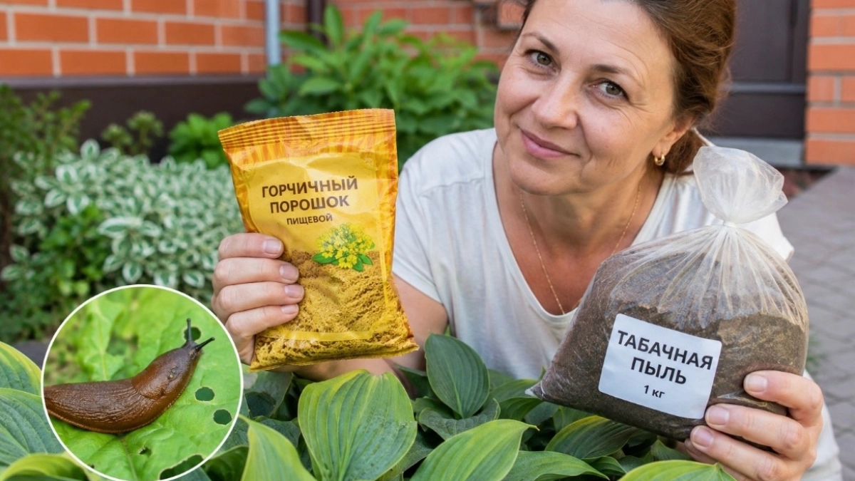 Купила по пакету сухой горчицы и табачной пыли — пошла горой на слизняков — эффект за 7 суток: рассказываю формулу агронома