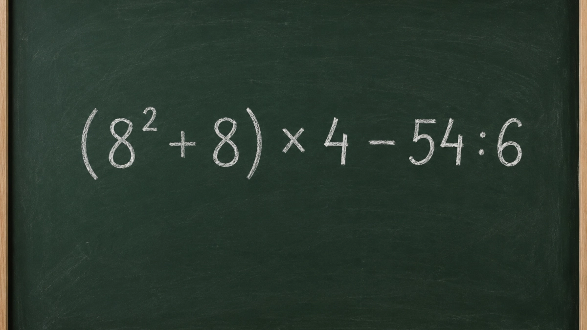 Школьники щёлкают как орешки: проверьте себя на примере (8² + 8) × 4 − 54 : 6