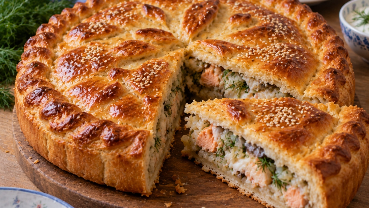 Слоёное тесто из пачки и филе рыбы: самый ленивый пирог к ужину — а вкус будто возилась полдня 