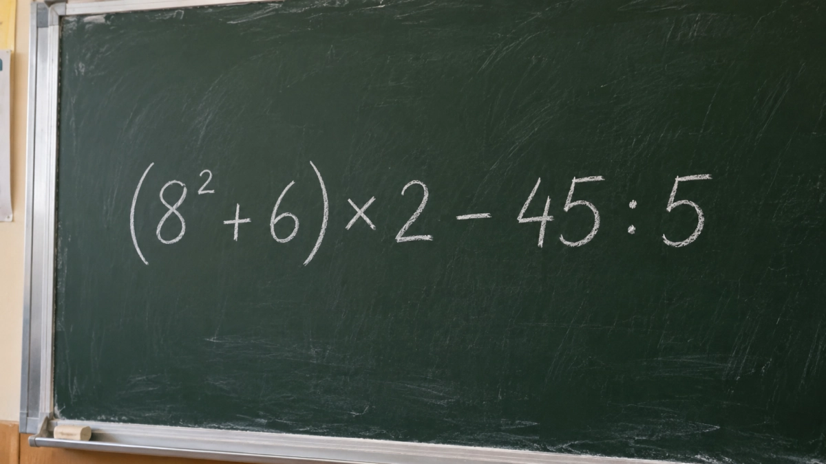 Восьмиклассники решают за 20 секунд: а вы справитесь с примером (8² + 6) × 2 − 45 : 5