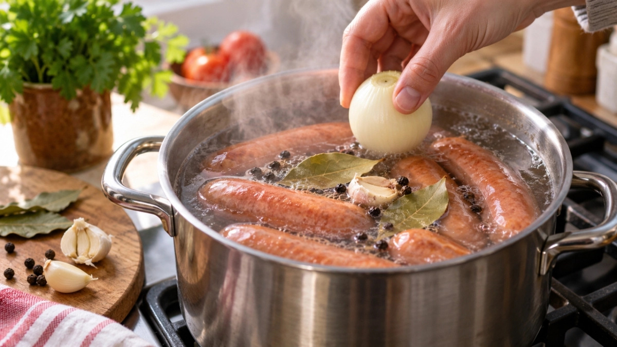 Сосиски будут вкуснее в разы: простые добавки при варке — будто не кастрюля, а вертел хотдожной из 90-х