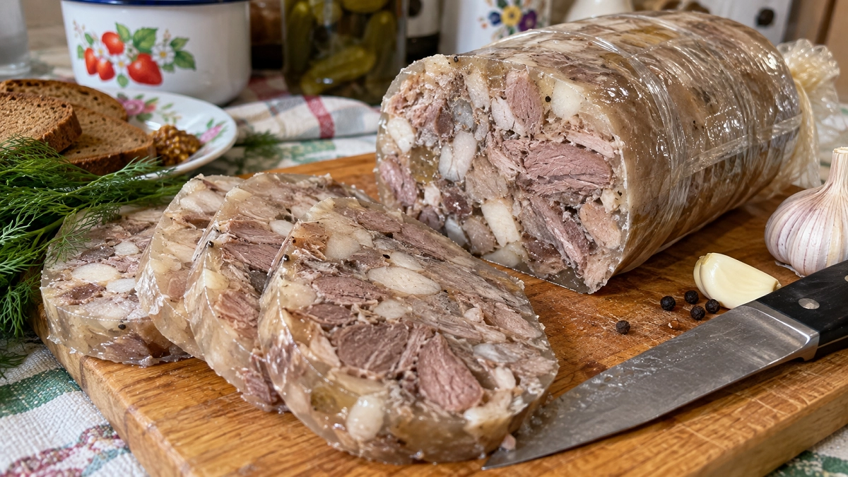 Кладу мясо в бутылку – получаю зельц вкуснее колбасы: ни капли добавки, а на столе смотрится как деликатес
