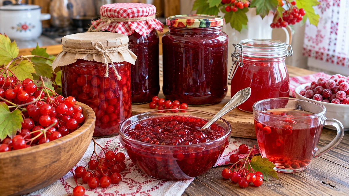 1 кг калины — и по 5 банок вкусных заготовок на зиму готовы: съедаются первыми до весны, и без капли горечи