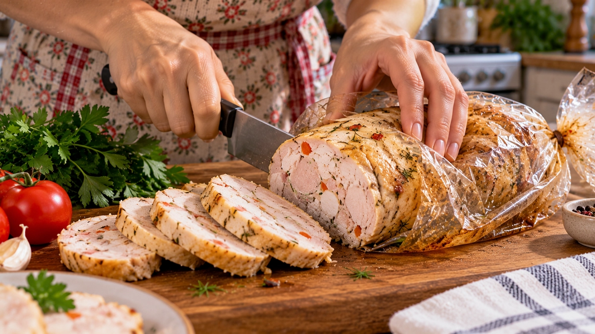 Никакой оболочки и нитритной соли: куриная колбаса — обалденно вкусно, запекаем в рукаве