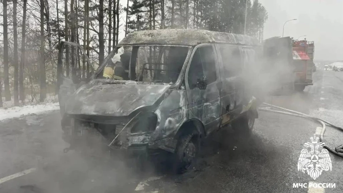 В Кемеровской области на трассе “Сибирь” пламя целиком поглотило грузовой автомобиль